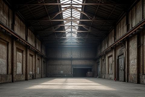 Large industrial warehouse interior.